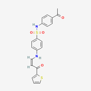 N-(4-acetylphenyl)-4-{[3-oxo-3-(2-thienyl)-1-propen-1-yl]amino}benzenesulfonamide