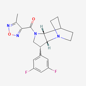 (3R*,3aR*,7aR*)-3-(3,5-difluorophenyl)-1-[(4-methyl-1,2,5-oxadiazol-3-yl)carbonyl]octahydro-4,7-ethanopyrrolo[3,2-b]pyridine