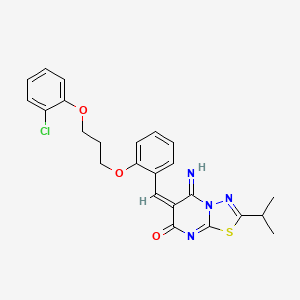 6-{2-[3-(2-chlorophenoxy)propoxy]benzylidene}-5-imino-2-isopropyl-5,6-dihydro-7H-[1,3,4]thiadiazolo[3,2-a]pyrimidin-7-one