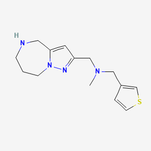 molecular formula C14H20N4S B5351402 N-methyl-1-(5,6,7,8-tetrahydro-4H-pyrazolo[1,5-a][1,4]diazepin-2-yl)-N-(3-thienylmethyl)methanamine 