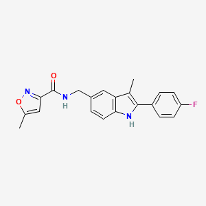 N-{[2-(4-fluorophenyl)-3-methyl-1H-indol-5-yl]methyl}-5-methylisoxazole-3-carboxamide