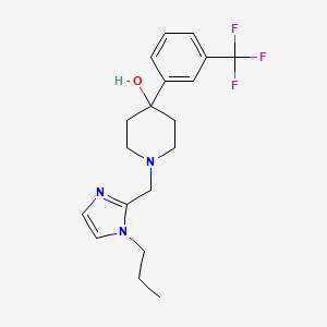 molecular formula C19H24F3N3O B5351429 1-[(1-propyl-1H-imidazol-2-yl)methyl]-4-[3-(trifluoromethyl)phenyl]-4-piperidinol 