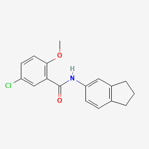 5-chloro-N-(2,3-dihydro-1H-inden-5-yl)-2-methoxybenzamide