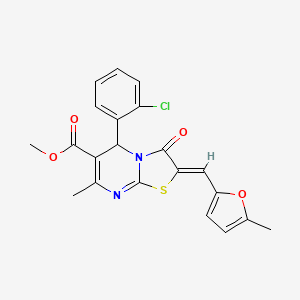 methyl 5-(2-chlorophenyl)-7-methyl-2-[(5-methyl-2-furyl)methylene]-3-oxo-2,3-dihydro-5H-[1,3]thiazolo[3,2-a]pyrimidine-6-carboxylate