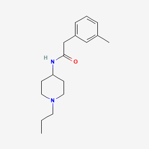 molecular formula C17H26N2O B5351483 2-(3-methylphenyl)-N-(1-propylpiperidin-4-yl)acetamide 