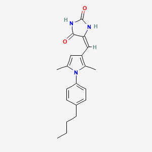 (5E)-5-{[1-(4-Butylphenyl)-2,5-dimethyl-1H-pyrrol-3-YL]methylidene}imidazolidine-2,4-dione