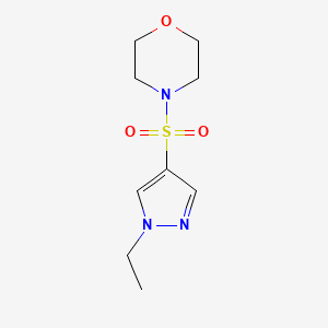 molecular formula C9H15N3O3S B5351559 4-[(1-ethyl-1H-pyrazol-4-yl)sulfonyl]morpholine 