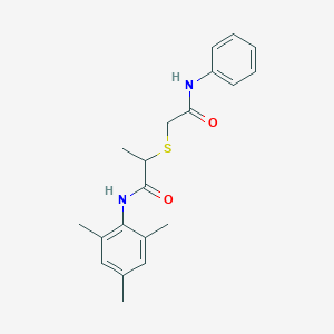 2-{[2-oxo-2-(phenylamino)ethyl]sulfanyl}-N-(2,4,6-trimethylphenyl)propanamide