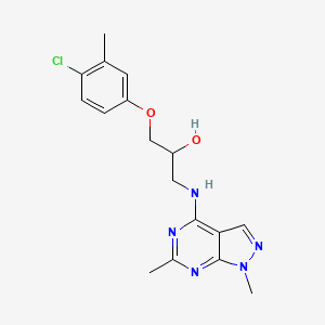 1-(4-chloro-3-methylphenoxy)-3-[(1,6-dimethyl-1H-pyrazolo[3,4-d]pyrimidin-4-yl)amino]-2-propanol