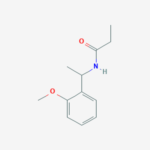 molecular formula C12H17NO2 B5351582 N-[1-(2-methoxyphenyl)ethyl]propanamide 