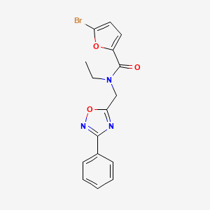 molecular formula C16H14BrN3O3 B5351590 5-bromo-N-ethyl-N-[(3-phenyl-1,2,4-oxadiazol-5-yl)methyl]-2-furamide 