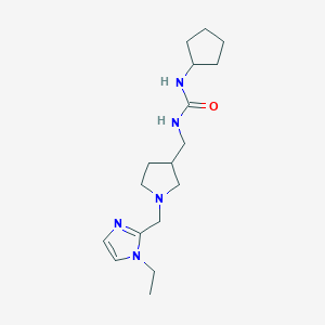 N-cyclopentyl-N'-({1-[(1-ethyl-1H-imidazol-2-yl)methyl]pyrrolidin-3-yl}methyl)urea