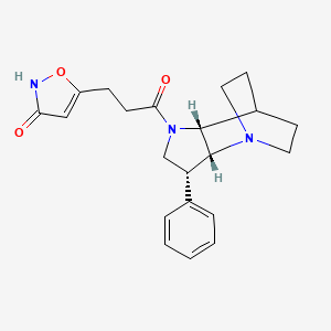 molecular formula C21H25N3O3 B5351604 5-{3-oxo-3-[(3R*,3aR*,7aR*)-3-phenylhexahydro-4,7-ethanopyrrolo[3,2-b]pyridin-1(2H)-yl]propyl}isoxazol-3-ol 