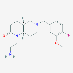 rel-(4aS,8aR)-1-(2-aminoethyl)-6-(4-fluoro-3-methoxybenzyl)octahydro-1,6-naphthyridin-2(1H)-one dihydrochloride