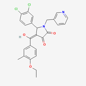 5-(3,4-dichlorophenyl)-4-(4-ethoxy-3-methylbenzoyl)-3-hydroxy-1-(3-pyridinylmethyl)-1,5-dihydro-2H-pyrrol-2-one