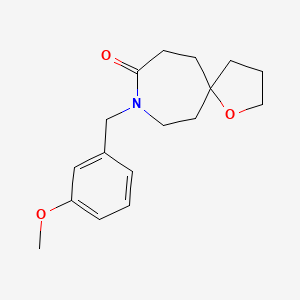 molecular formula C17H23NO3 B5351686 8-(3-methoxybenzyl)-1-oxa-8-azaspiro[4.6]undecan-9-one 