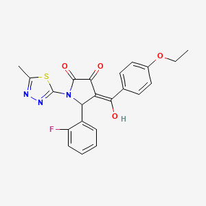 4-(4-ethoxybenzoyl)-5-(2-fluorophenyl)-3-hydroxy-1-(5-methyl-1,3,4-thiadiazol-2-yl)-1,5-dihydro-2H-pyrrol-2-one