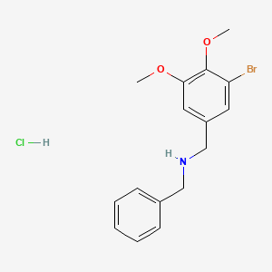 molecular formula C16H19BrClNO2 B5351696 N-benzyl-1-(3-bromo-4,5-dimethoxyphenyl)methanamine hydrochloride 