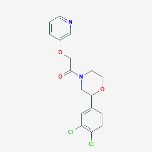 molecular formula C17H16Cl2N2O3 B5351712 2-(3,4-dichlorophenyl)-4-[(pyridin-3-yloxy)acetyl]morpholine 