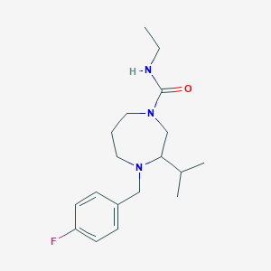 molecular formula C18H28FN3O B5351726 N-ethyl-4-(4-fluorobenzyl)-3-isopropyl-1,4-diazepane-1-carboxamide 