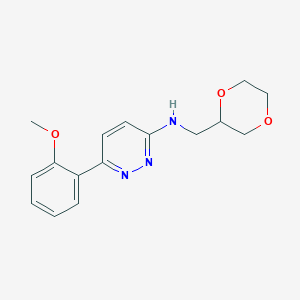 N-(1,4-dioxan-2-ylmethyl)-6-(2-methoxyphenyl)pyridazin-3-amine