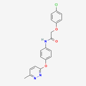 molecular formula C19H16ClN3O3 B5351774 2-(4-chlorophenoxy)-N-{4-[(6-methyl-3-pyridazinyl)oxy]phenyl}acetamide 