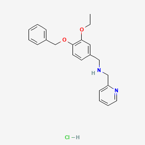 molecular formula C22H25ClN2O2 B5351778 [4-(benzyloxy)-3-ethoxybenzyl](2-pyridinylmethyl)amine hydrochloride 