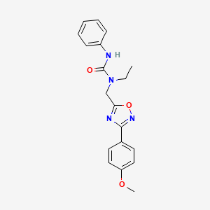 molecular formula C19H20N4O3 B5351789 N-ethyl-N-{[3-(4-methoxyphenyl)-1,2,4-oxadiazol-5-yl]methyl}-N'-phenylurea 