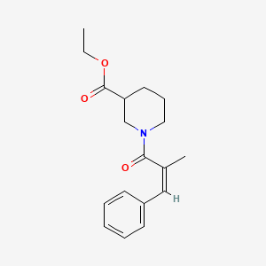 molecular formula C18H23NO3 B5351796 ethyl 1-(2-methyl-3-phenylacryloyl)-3-piperidinecarboxylate 