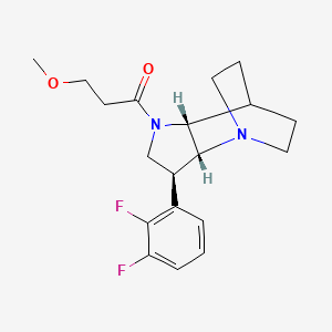 (2R*,3S*,6R*)-3-(2,3-difluorophenyl)-5-(3-methoxypropanoyl)-1,5-diazatricyclo[5.2.2.0~2,6~]undecane