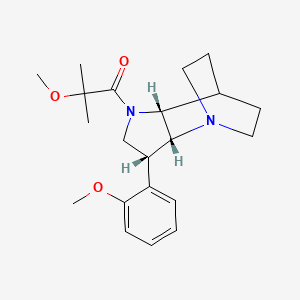 molecular formula C21H30N2O3 B5351834 2-methoxy-1-[(2R,3R,6R)-3-(2-methoxyphenyl)-1,5-diazatricyclo[5.2.2.02,6]undecan-5-yl]-2-methylpropan-1-one 