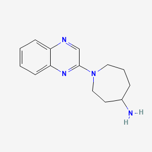 molecular formula C14H18N4 B5351866 1-Quinoxalin-2-ylazepan-4-amine 