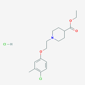 molecular formula C17H25Cl2NO3 B5351867 ethyl 1-[2-(4-chloro-3-methylphenoxy)ethyl]-4-piperidinecarboxylate hydrochloride 