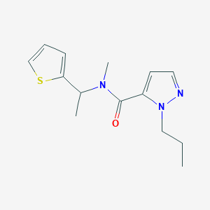 N-methyl-1-propyl-N-[1-(2-thienyl)ethyl]-1H-pyrazole-5-carboxamide