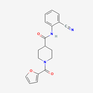 N-(2-cyanophenyl)-1-(2-furoyl)piperidine-4-carboxamide