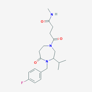 4-[4-(4-fluorobenzyl)-3-isopropyl-5-oxo-1,4-diazepan-1-yl]-N-methyl-4-oxobutanamide