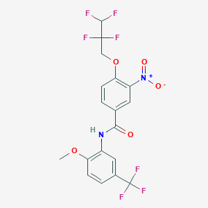 N-[2-methoxy-5-(trifluoromethyl)phenyl]-3-nitro-4-(2,2,3,3-tetrafluoropropoxy)benzamide