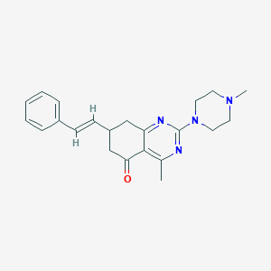 4-methyl-2-(4-methyl-1-piperazinyl)-7-(2-phenylvinyl)-7,8-dihydro-5(6H)-quinazolinone