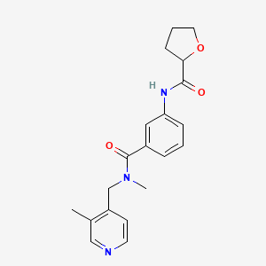 molecular formula C20H23N3O3 B5351896 N-[3-({methyl[(3-methylpyridin-4-yl)methyl]amino}carbonyl)phenyl]tetrahydrofuran-2-carboxamide 