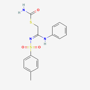 S-(2-anilino-2-{[(4-methylphenyl)sulfonyl]imino}ethyl) thiocarbamate