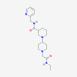 molecular formula C21H33N5O2 B5351912 1'-[2-(ethylamino)-2-oxoethyl]-N-(pyridin-2-ylmethyl)-1,4'-bipiperidine-3-carboxamide 