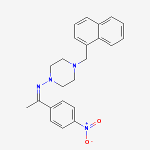 molecular formula C23H24N4O2 B5351941 4-(1-naphthylmethyl)-N-[1-(4-nitrophenyl)ethylidene]-1-piperazinamine 