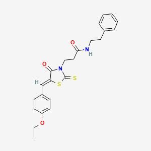 3-[5-(4-ethoxybenzylidene)-4-oxo-2-thioxo-1,3-thiazolidin-3-yl]-N-(2-phenylethyl)propanamide