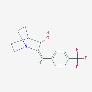 molecular formula C15H16F3NO B5351974 2-[4-(trifluoromethyl)benzylidene]quinuclidin-3-ol 