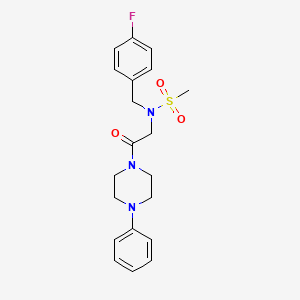 N-(4-fluorobenzyl)-N-[2-oxo-2-(4-phenyl-1-piperazinyl)ethyl]methanesulfonamide