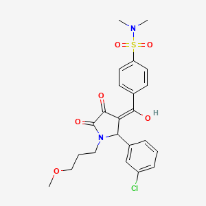 4-{[2-(3-chlorophenyl)-4-hydroxy-1-(3-methoxypropyl)-5-oxo-2,5-dihydro-1H-pyrrol-3-yl]carbonyl}-N,N-dimethylbenzenesulfonamide