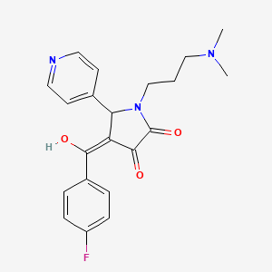 1-[3-(dimethylamino)propyl]-4-(4-fluorobenzoyl)-3-hydroxy-5-(4-pyridinyl)-1,5-dihydro-2H-pyrrol-2-one