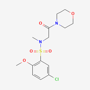 5-chloro-2-methoxy-N-methyl-N-[2-(morpholin-4-yl)-2-oxoethyl]benzenesulfonamide