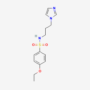 molecular formula C14H19N3O3S B5352058 4-ethoxy-N-[3-(1H-imidazol-1-yl)propyl]benzenesulfonamide 