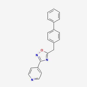 molecular formula C20H15N3O B5352062 4-[5-(biphenyl-4-ylmethyl)-1,2,4-oxadiazol-3-yl]pyridine 